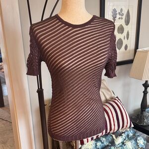 Vintage Anna Sui Sheer Purple Sheer Top - Sample, possibly OOAK